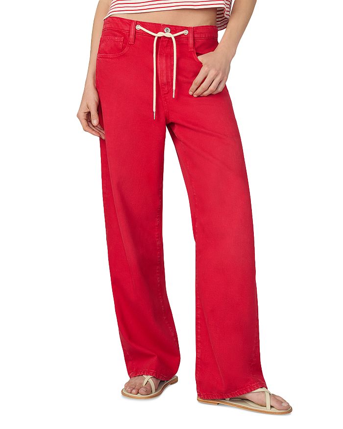 

Джинсы Ryan High Rise с кулиской в вишнёво-красном цвете Joe's Jeans, красный