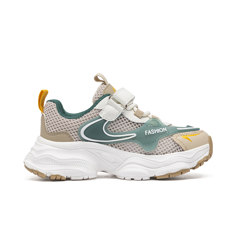 Кроссовки для бега Tide Runs Kids без подкладки, сетчатые, для детей от 3 до 7 лет BIG WASP, хаки — фото 2