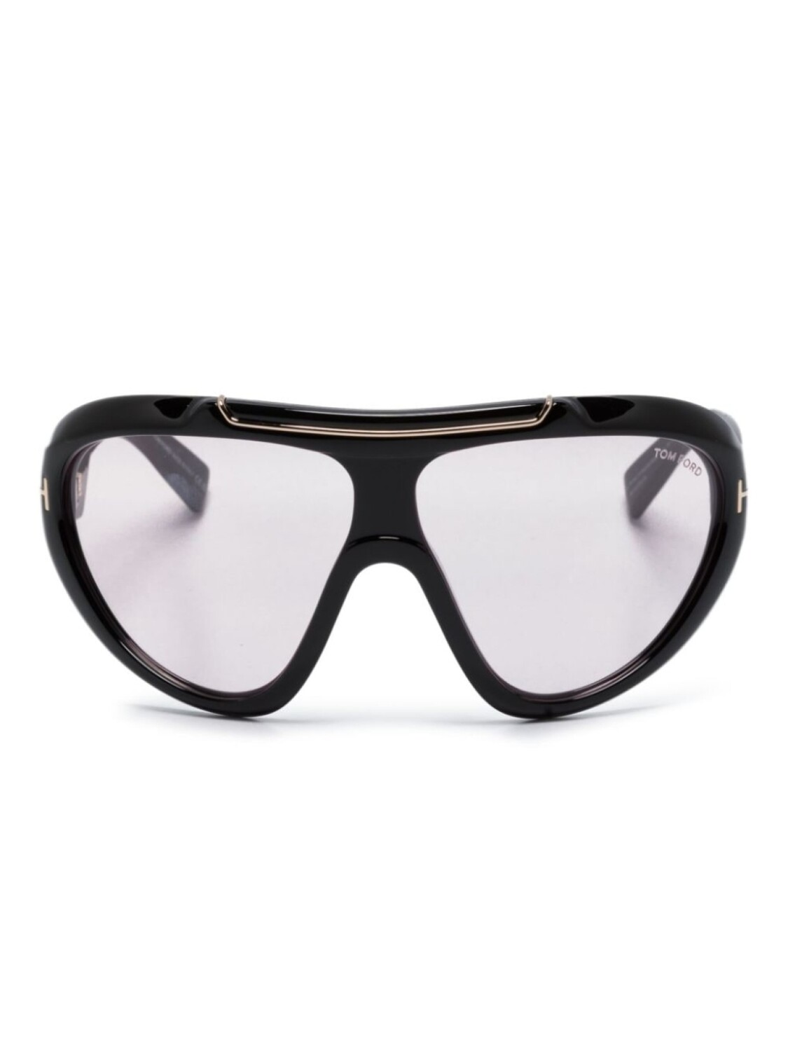 

TOM FORD Eyewear солнцезащитные очки Linden в массивной оправе, черный