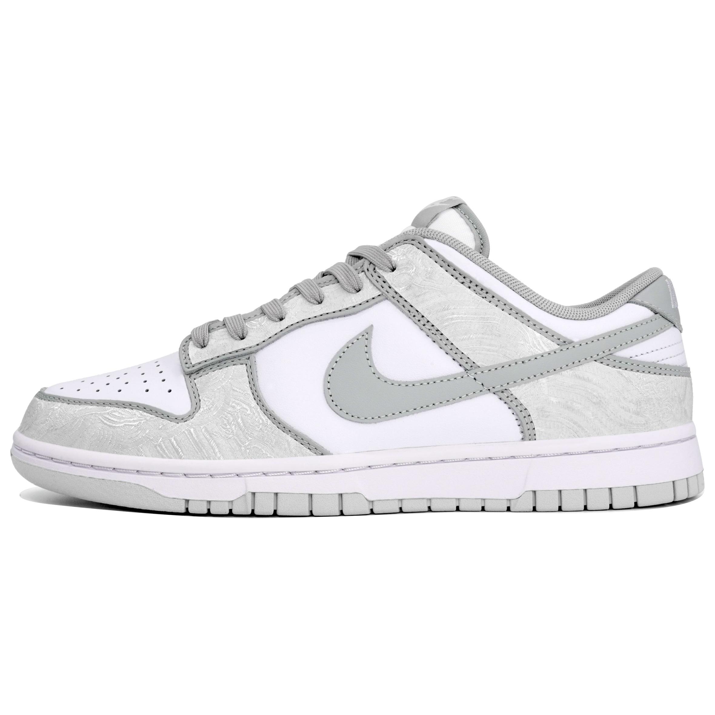 

Кроссовки Nike Dunk Skateboarding Shoes Men Low-top White/Silver, серый