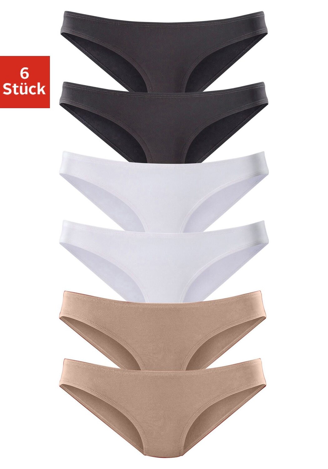 

Трусы Vivance Active Bikini, цвет beige, schwarz, weiß
