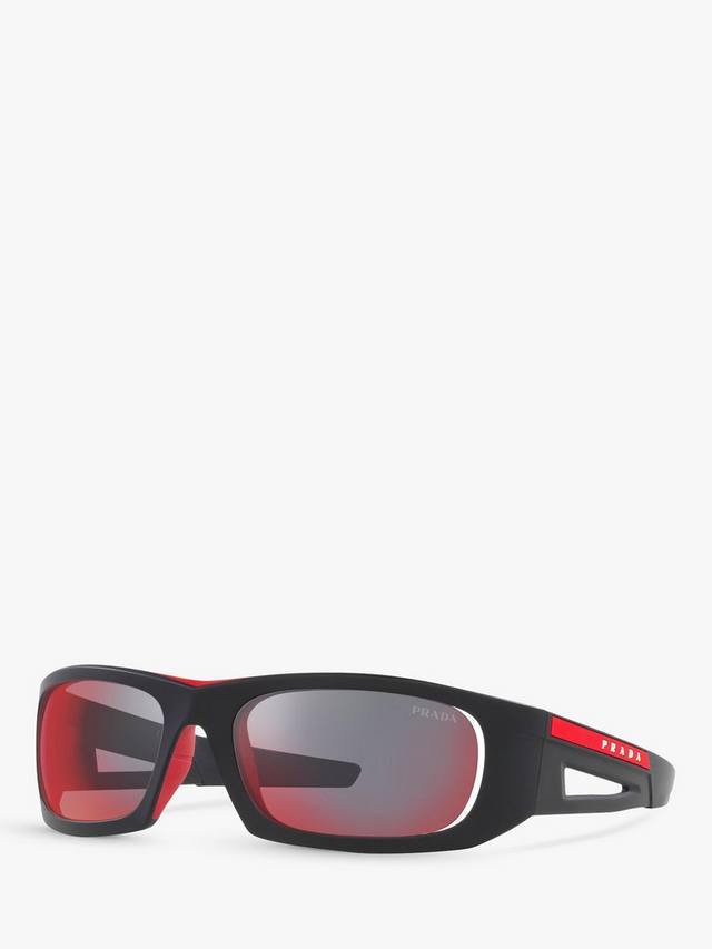 

Мужские прямоугольные солнцезащитные очки ps02ys Prada, цвет Black/Mirror Red