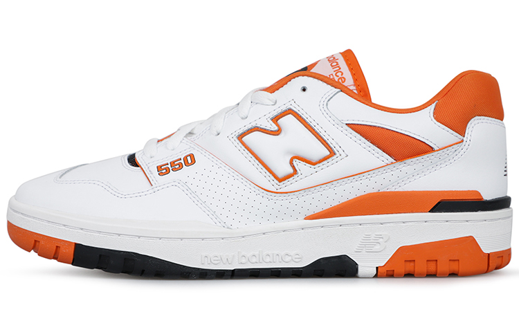 Кроссовки New Balance NB 550 Vintage Basketball Unisex, белый/оранжевый