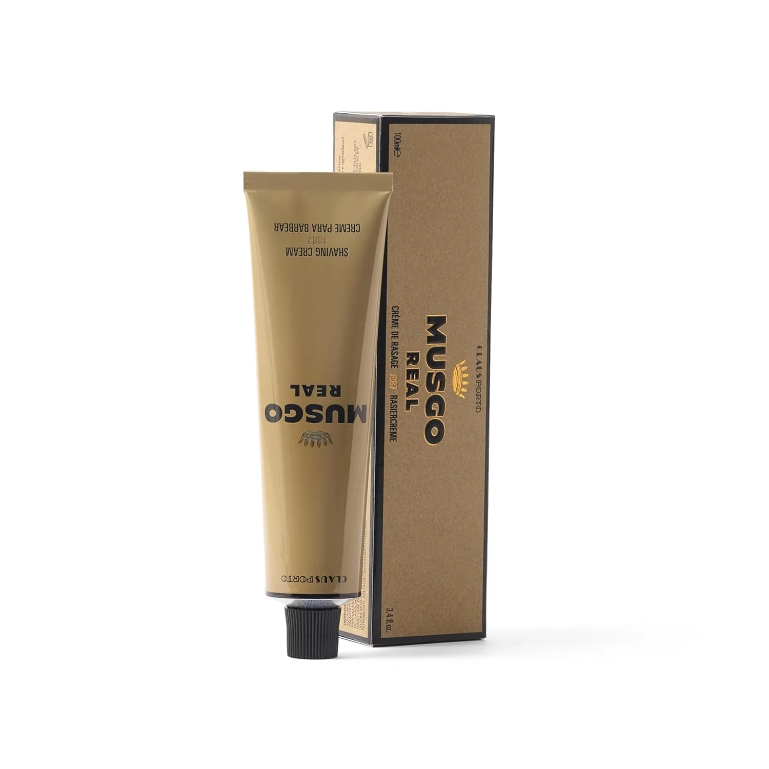 Claus Porto - Musgo Real Shaving Cream 1887 | Освежает, успокаивает, восстанавливает | Обогащен ланолином, кокосовым и жожобовым маслом (100 мл | 3,4 жидких унции), Pink