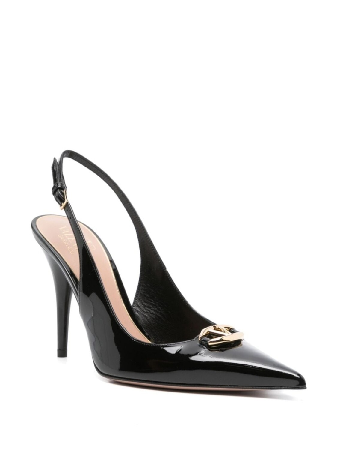 Valentino Garavani туфли-лодочки Bold Edition VLogo 90 мм, черный — фото 2