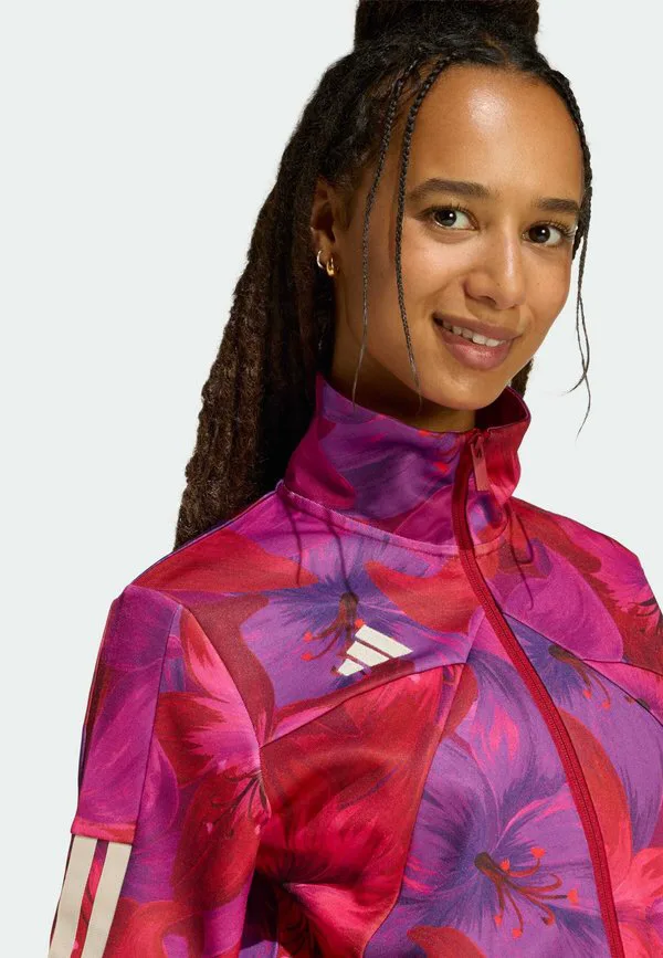 Тренировочная куртка farm tiro Adidas Sportswear, Bahia Magenta/Active Maroon/Crystal Linen — фото 4