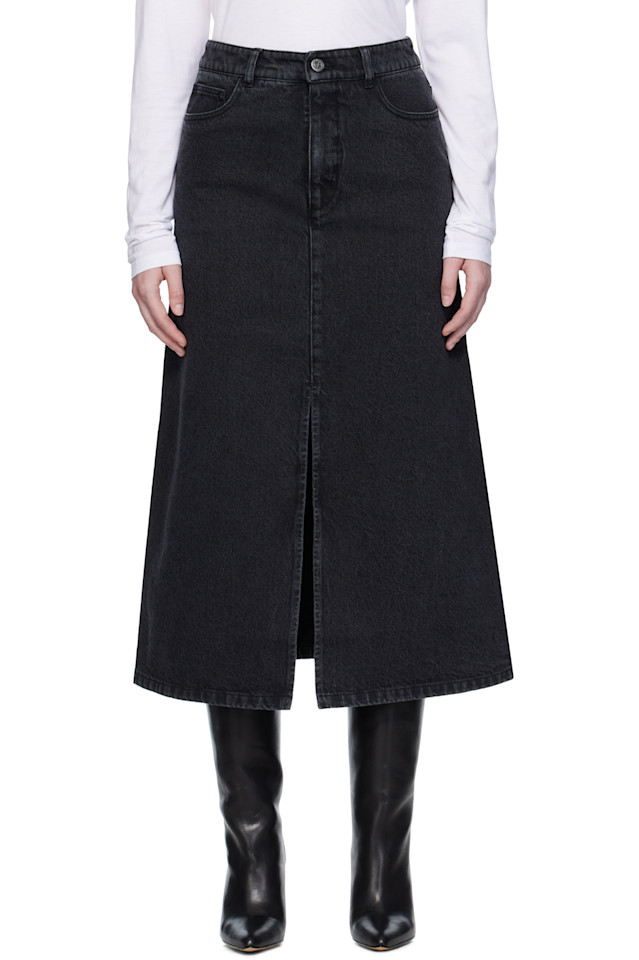 

A.P.C. Черная джинсовая юбка миди из Джорджии