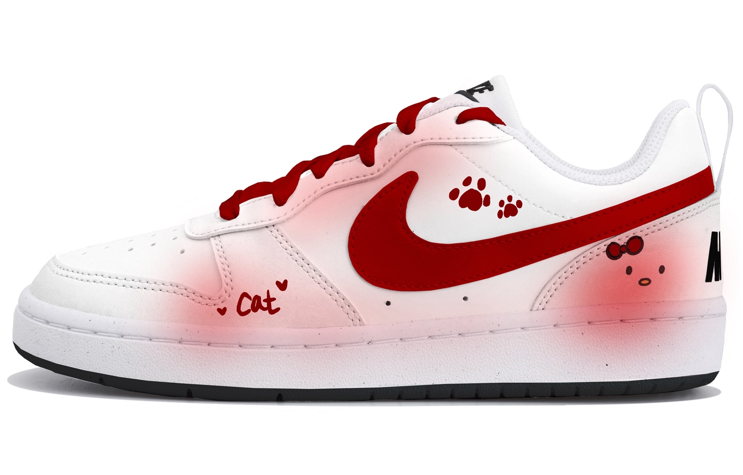 

Nike Court Borough Low top детские скейтборд кроссовки White Red для подростков