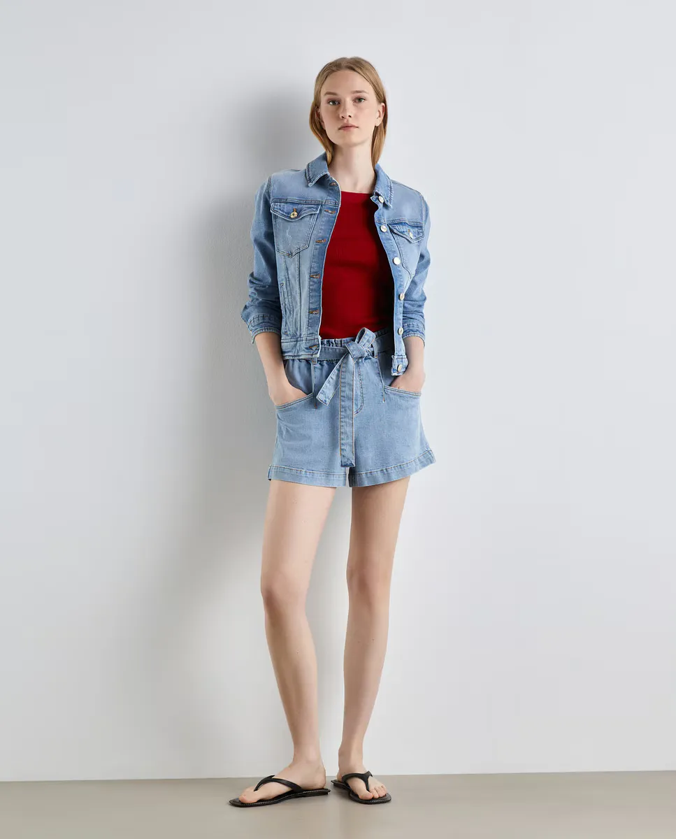 

Женские джинсовые шорты Paperbag Easy Wear, синий