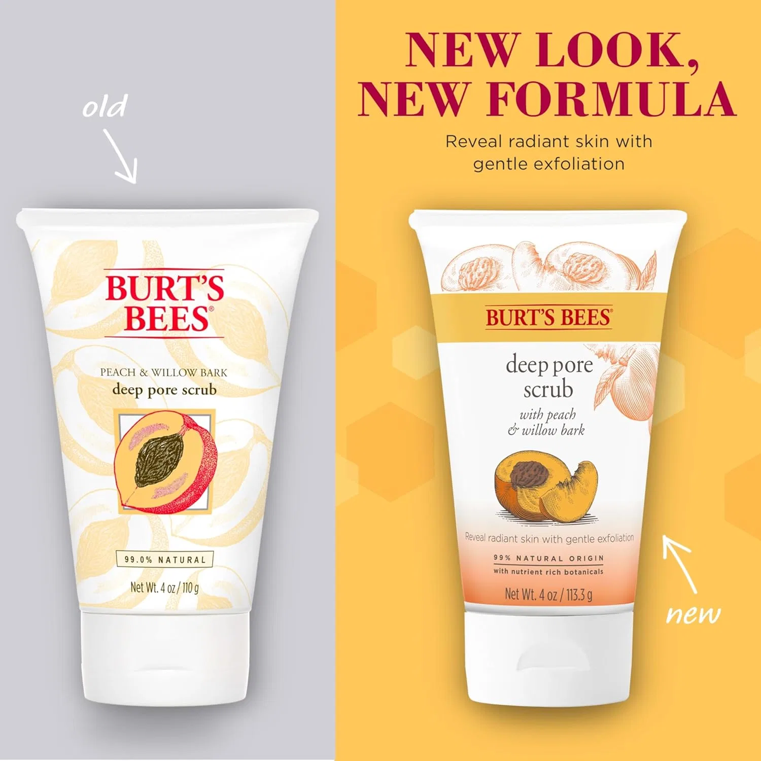 Скраб Burt's Bees — Для глубокого очищения пор с персиком и ивовой корой от — фото 2