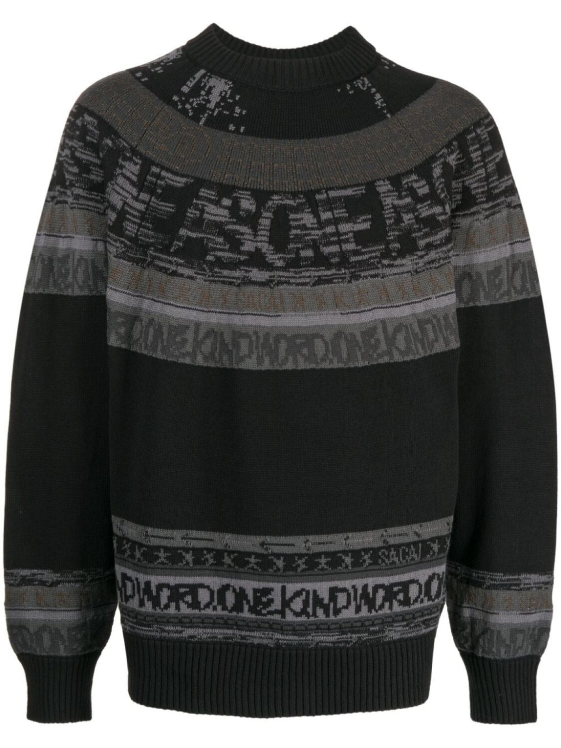 

Джемпер с вышивкой sacai, черный