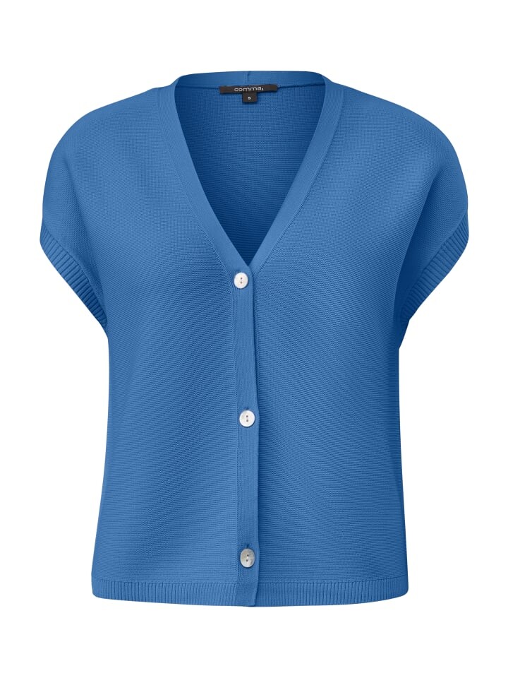 

Жилет comma Strickjacke kurzarm, синий