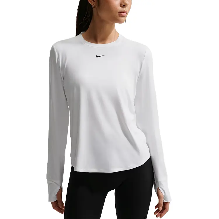 

Классическая женская футболка Dri-FIT с длинным рукавом Nike, белый/черный