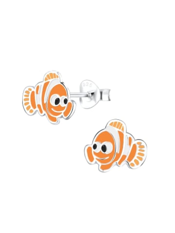 

Alexander York Серьги-гвоздики в виде рыбок-клоунов из серебра 925 пробы, комплект из 2 штук