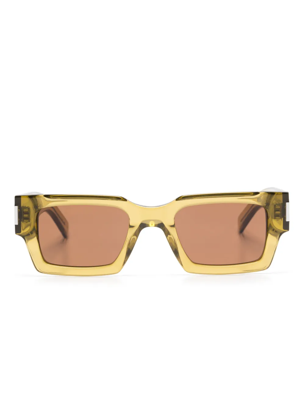 

Солнцезащитные очки в прозрачной оправе Saint Laurent Eyewear, желтый