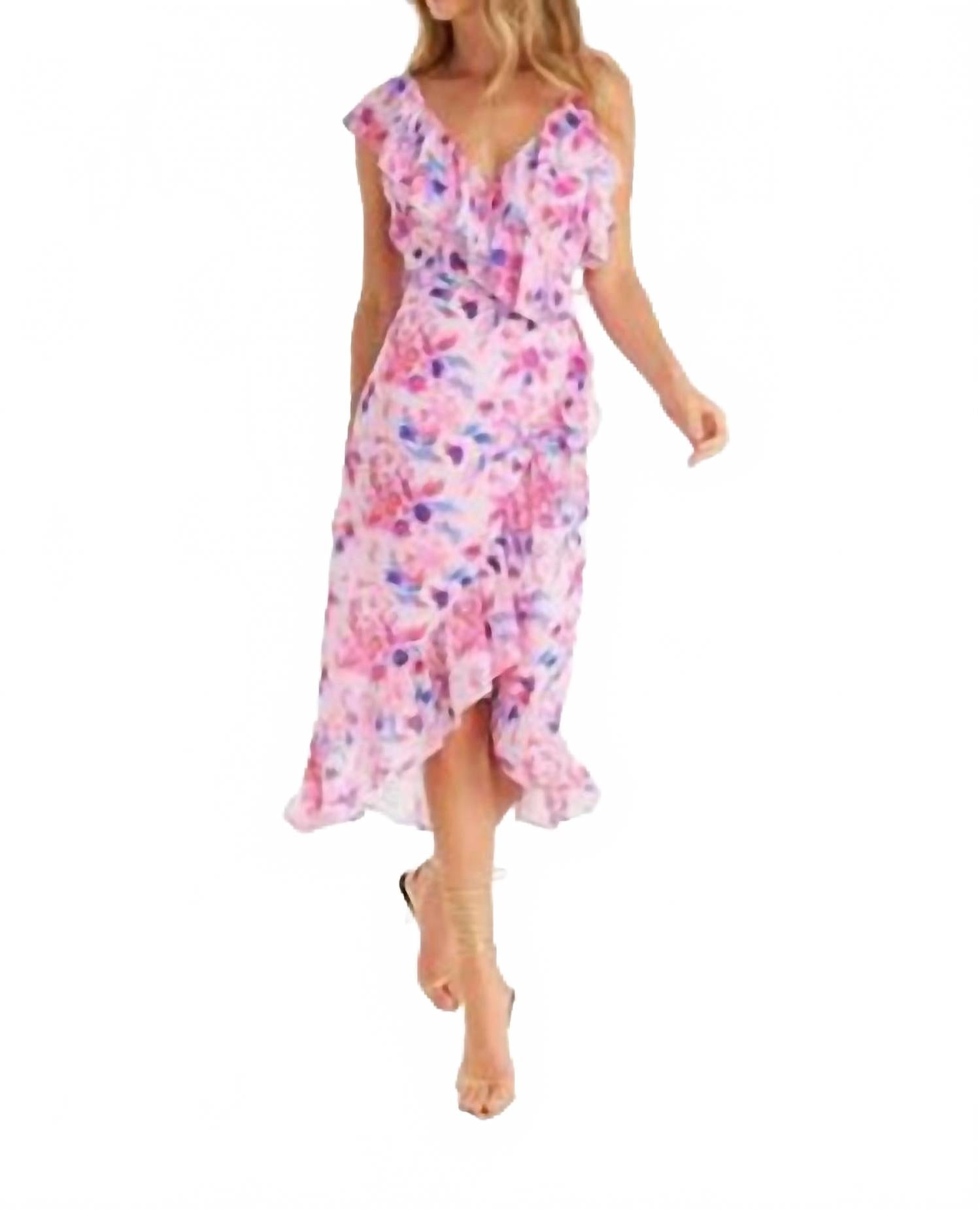 

Платье-халат Ophelia Spring Mix в розовом цвете ALLISON NEW YORK