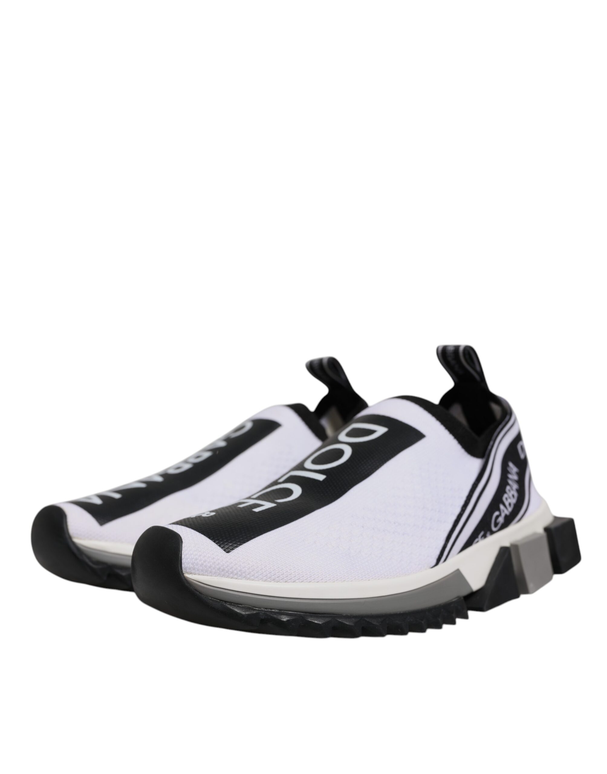 Белые черные кроссовки Sorrento Slip On Dolce & Gabbana, черный/белый — фото 3