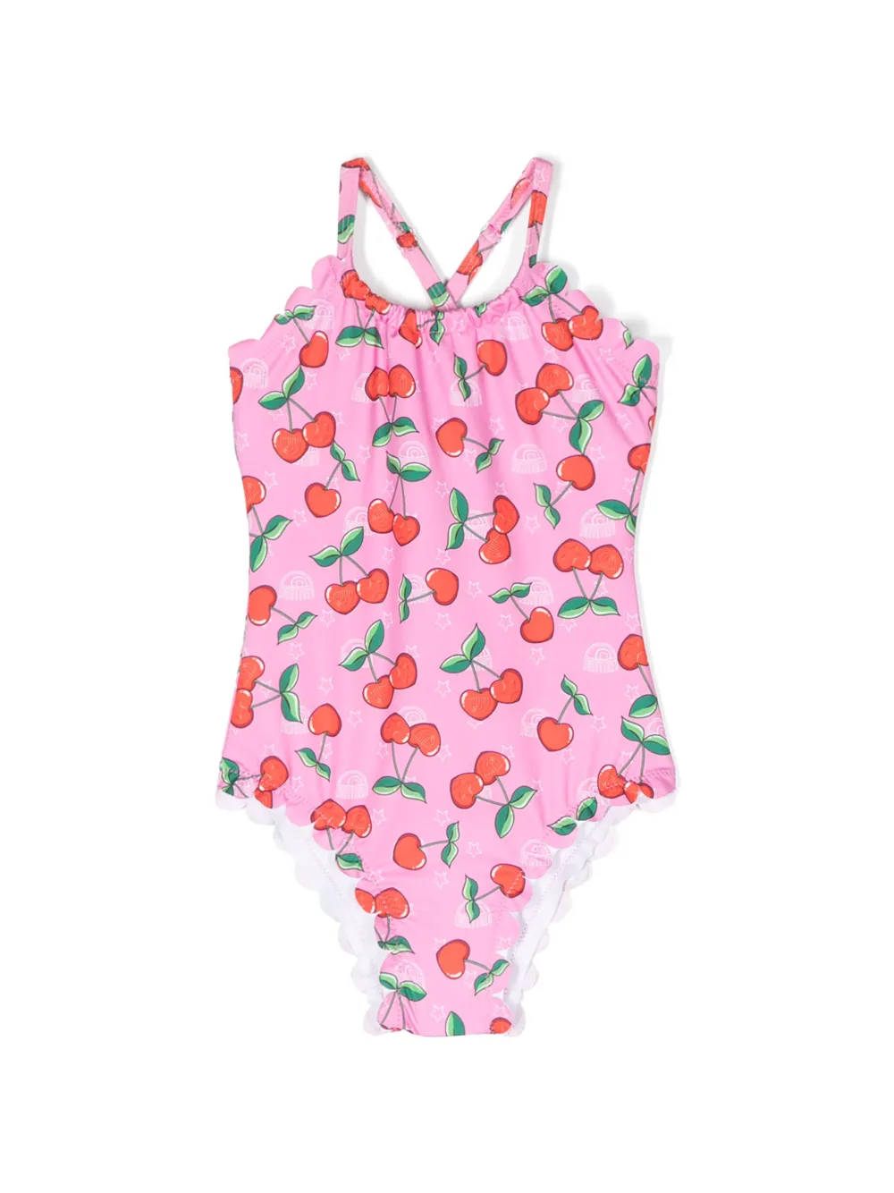 

Купальник с принтом Chiara Ferragni Kids, розовый