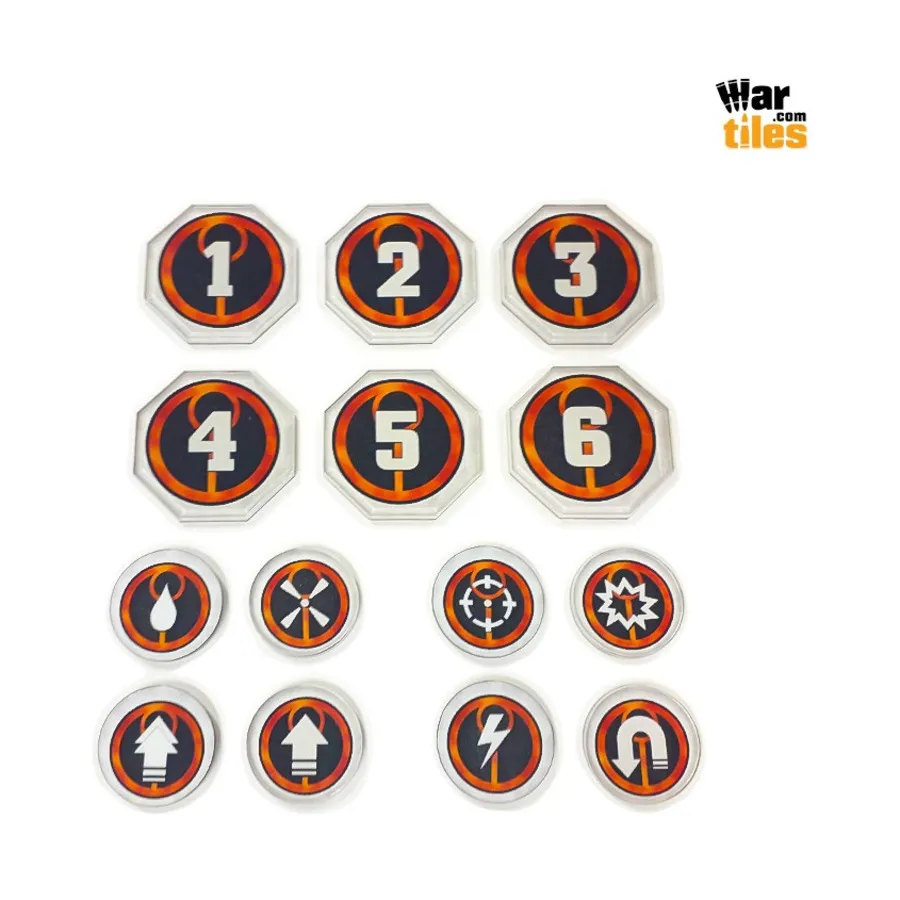 

Набор жетонов команды уничтожения — Тау, War Tiles - Markers, Rulers, & Tokens