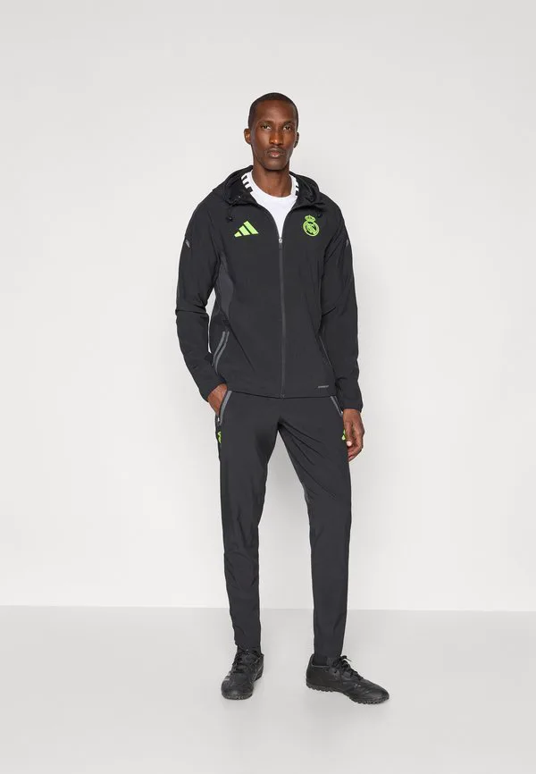 Real madrid tiro25 pro vis tech travel pant club wear Adidas Performance, Black/Lucid Lemon — фото 2