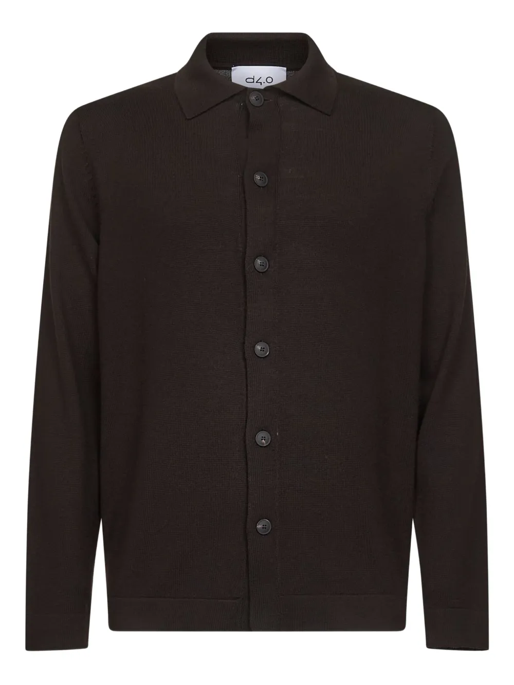 

Рубашка с воротником-поло и пуговицами D4.0, коричневый