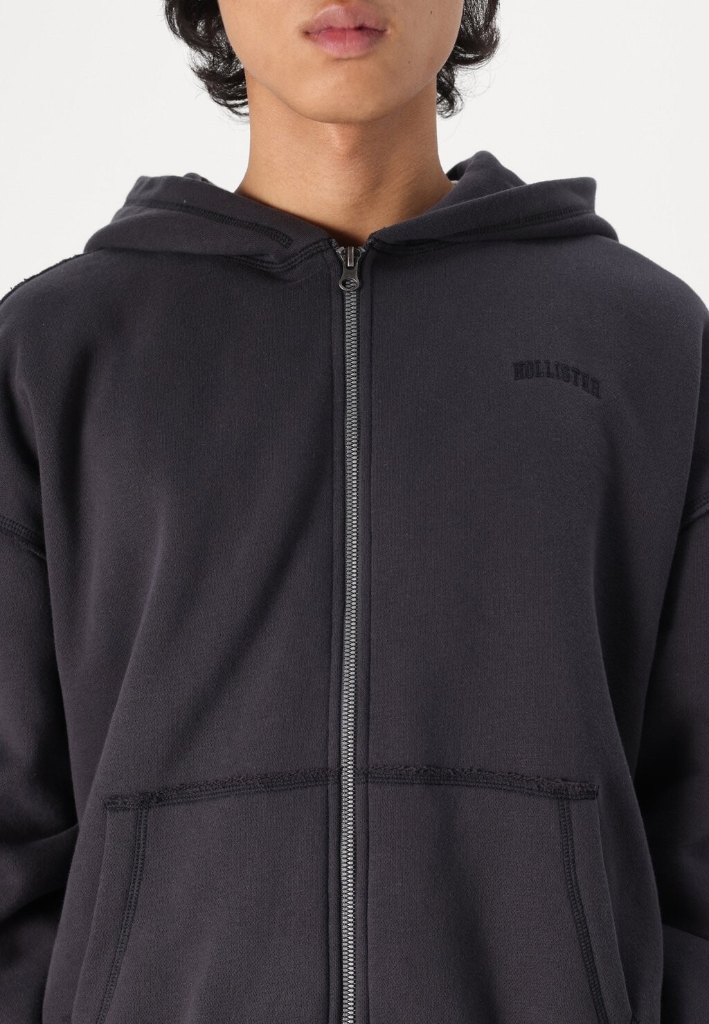 

Толстовка на молнии BOXY LOGO Hollister Co., черный