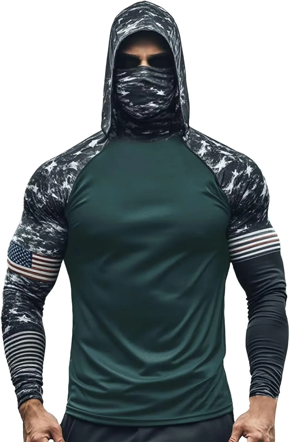 

Мужская худи с капюшоном и маской для лица UPF 50 KGKLKAX