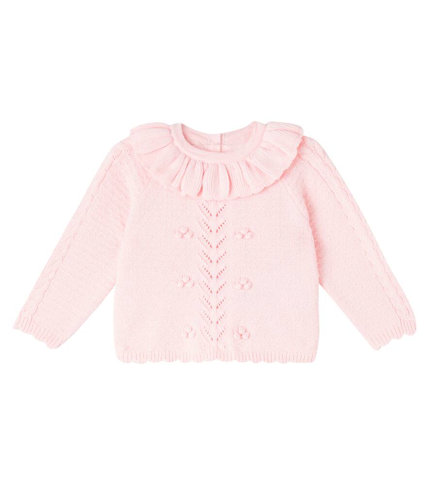 

Детский свитер Evina из хлопка с ажурным узором Louise Misha, Blush