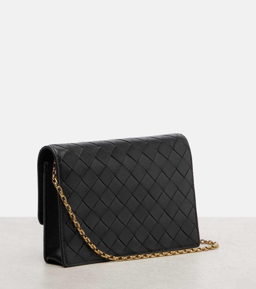 Сумка через плечо Andiamo Intrecciato из кожи Bottega Veneta, BlackM Brass — фото 4