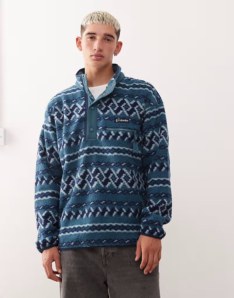 

Флис Helvetia II с принтом и кнопками, синий Columbia