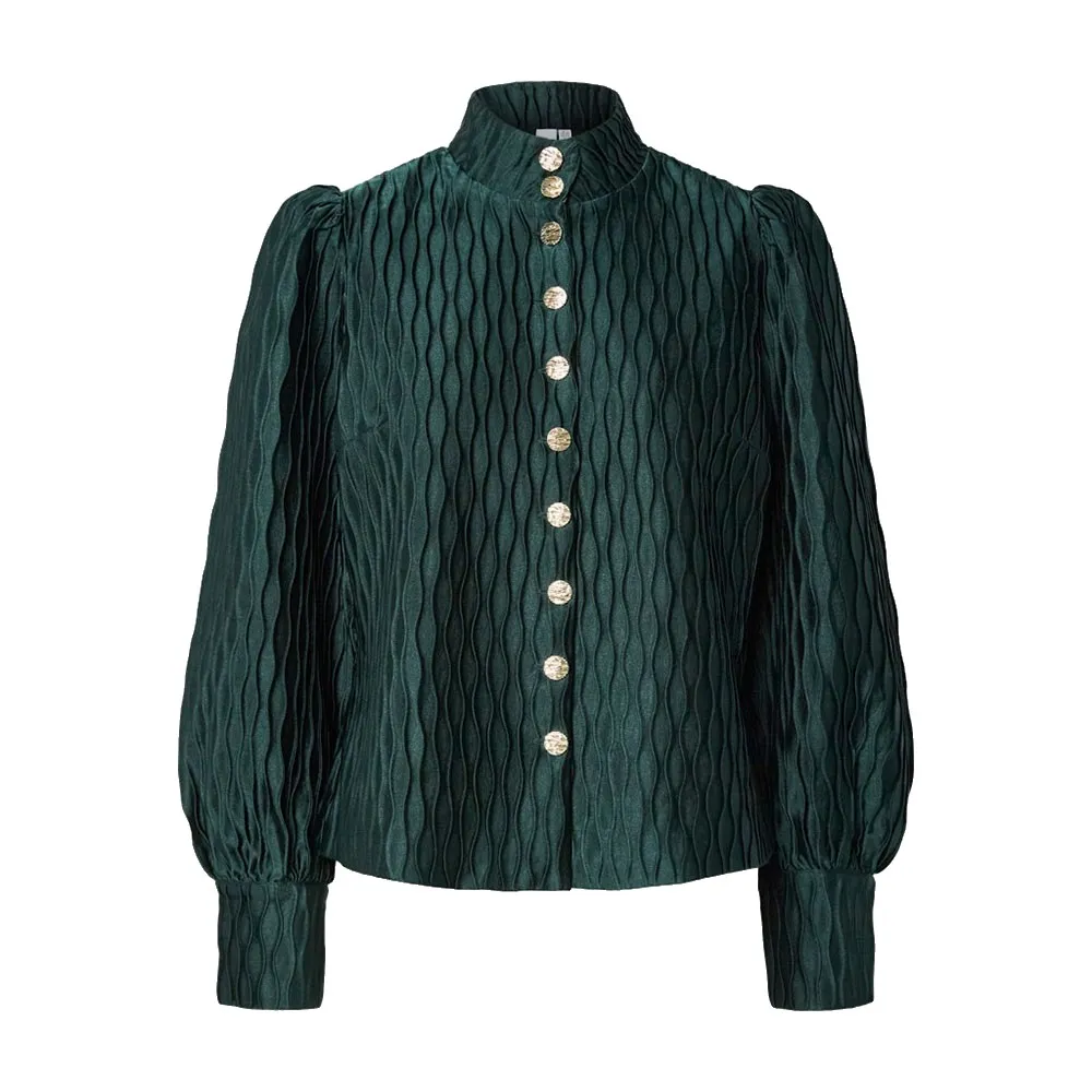 

Блузка Yas Ripple long sleeve, зеленый