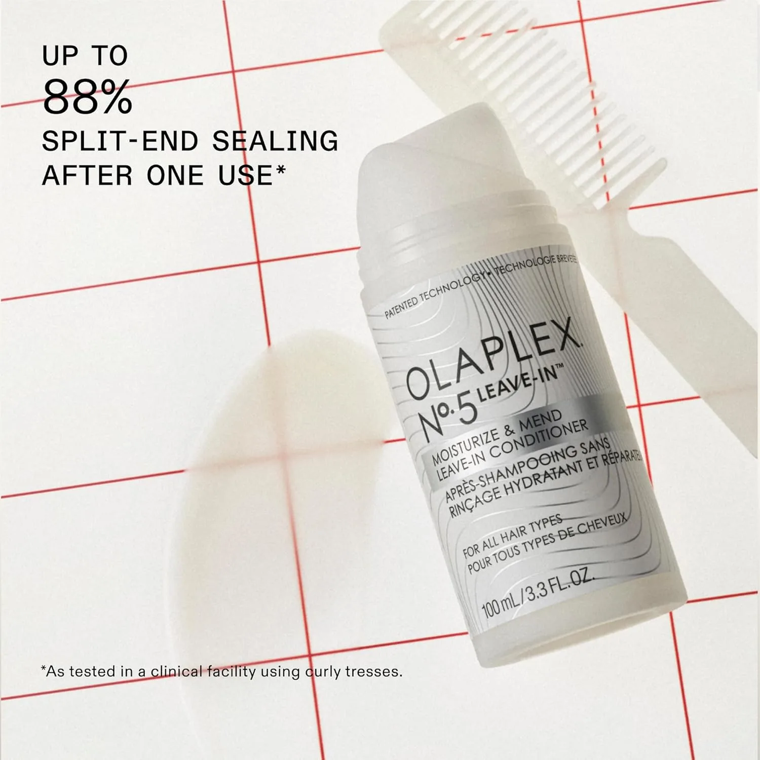 Olaplex Nº.5 несмываемый кондиционер: увлажняет и восстанавливает секущиеся кончики, уменьшает ломкость и защищает поврежденные волосы для кудрявых, вьющихся, прямых и волнистых, 100 мл — фото 2
