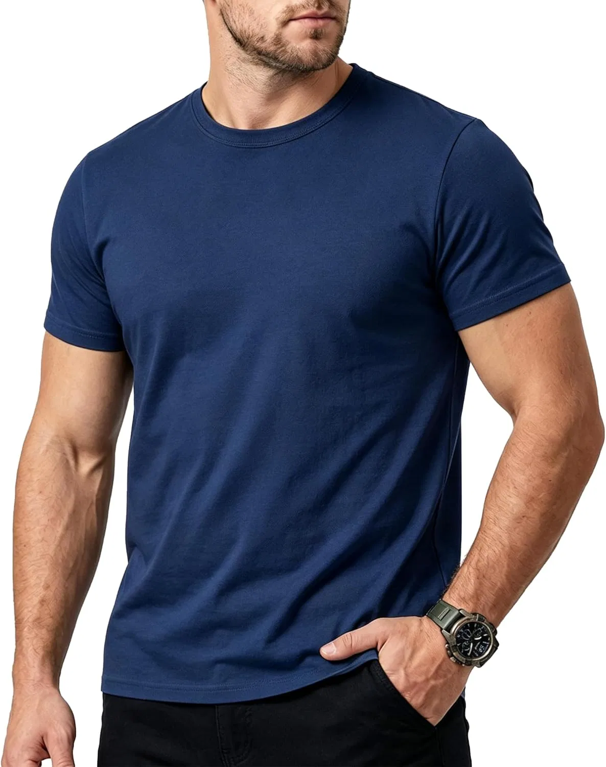 Футболка с круглым вырезом Navy Blue