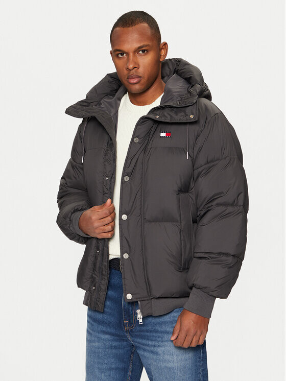 

Пуховик стандартного кроя Tommy Jeans, серый