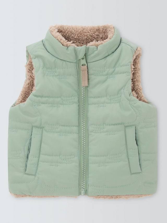 

Реверсивный жилет с простежкой под крокодила John Lewis, Green