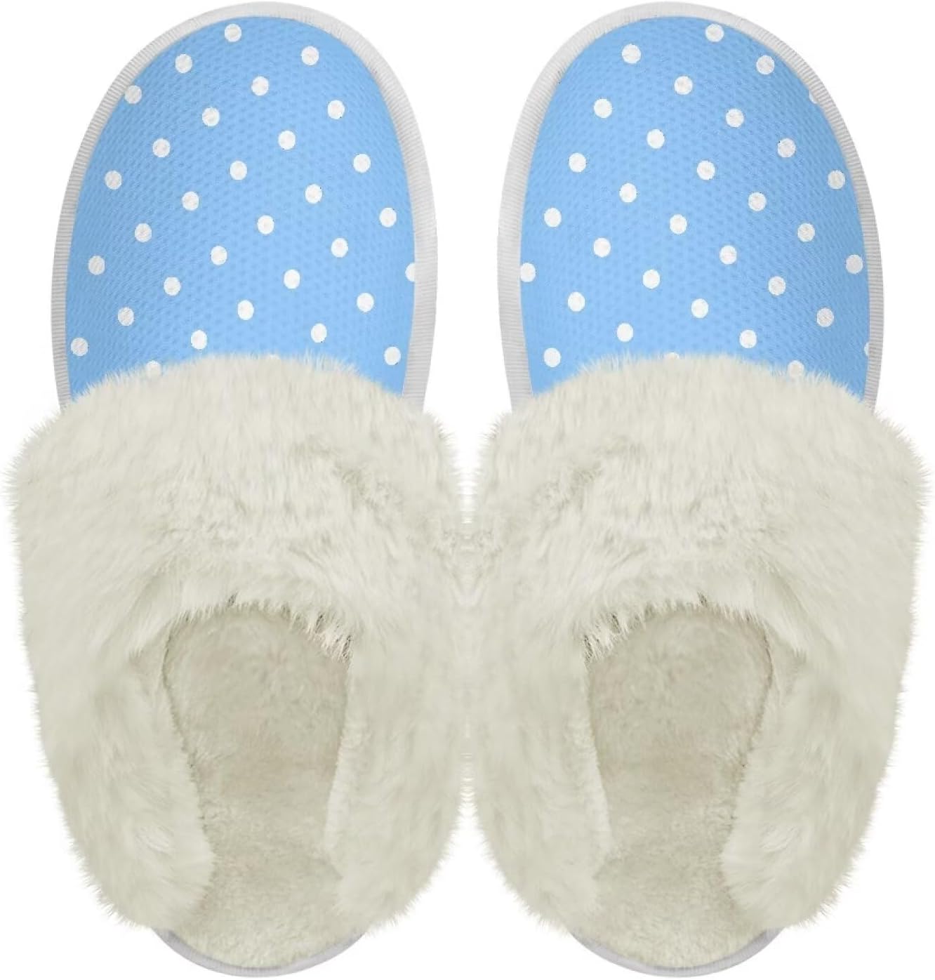 

Хлопковые тапочки с пушистыми краями, домашние тапочки для дома и улицы, хлопковые тапочки унисекс Pjheqoxe, голубой