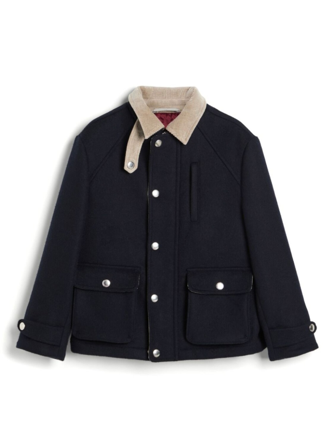 

Brunello Cucinelli Kids куртка с вельветовым воротником, синий