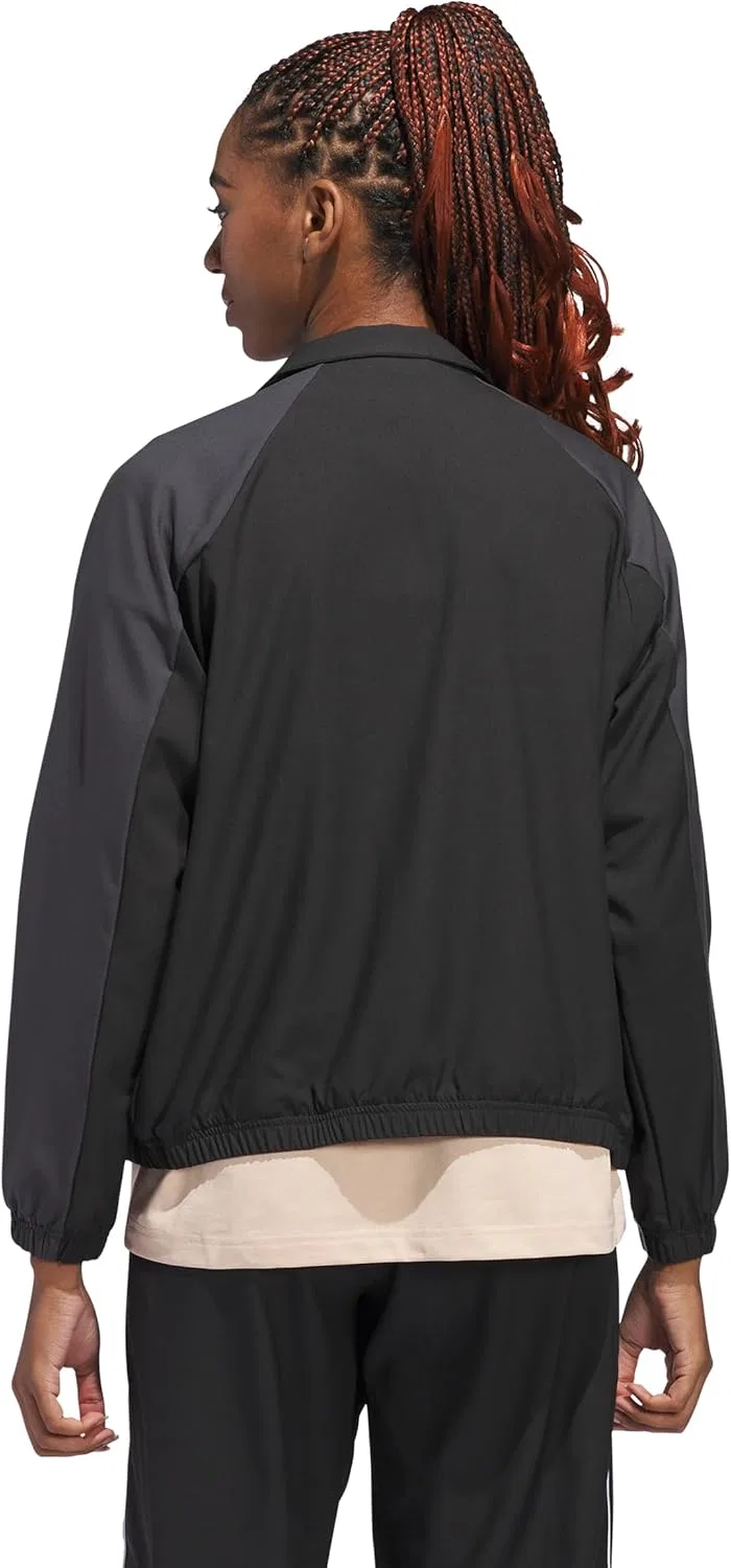 Куртка баскетбольная adidas, женская, цвет Black/Carbon — фото 4