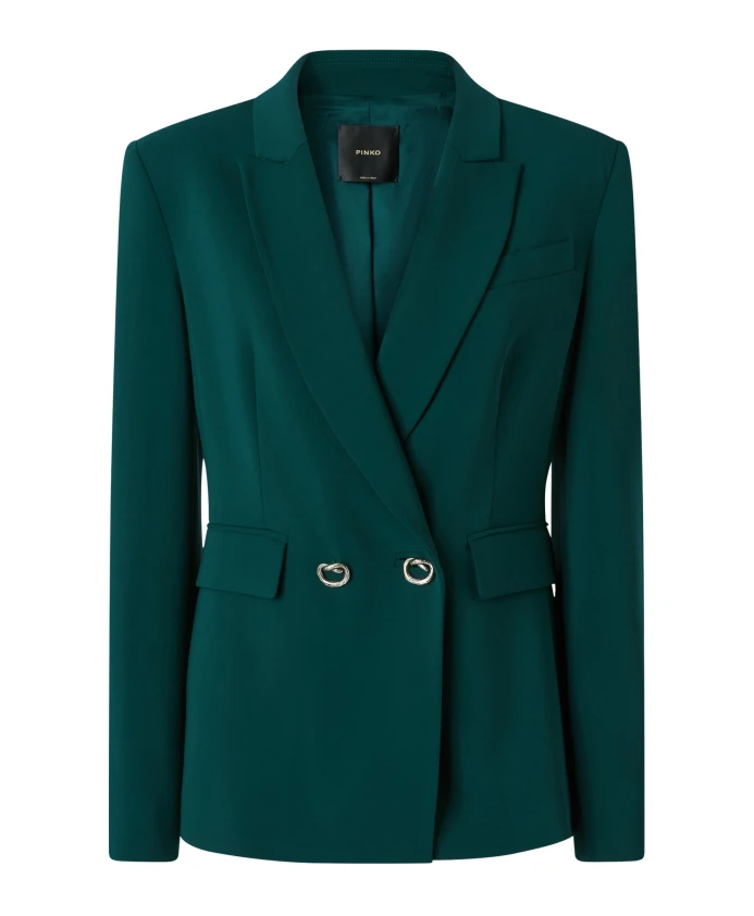 

Двубортный пиджак из технической ткани. Pinko, зеленый