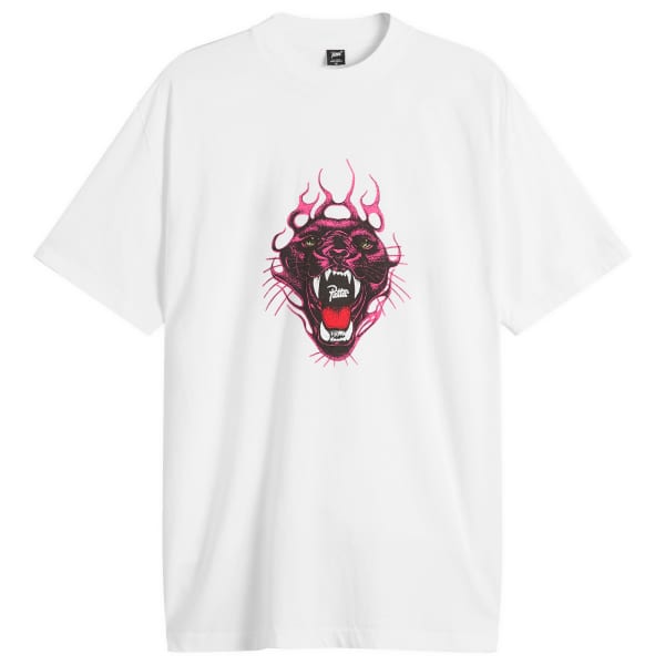 

Футболка с изображением огненной пантеры Patta, белый