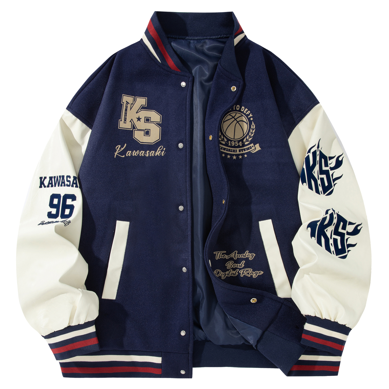 

Kawasaki Бейсбольная куртка унисекс, Navy Blue (J826CRH)