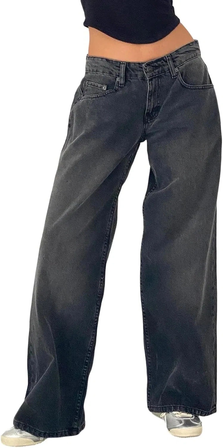 Джинсы прямые с высокой талией, Medium Stretch, цвет F