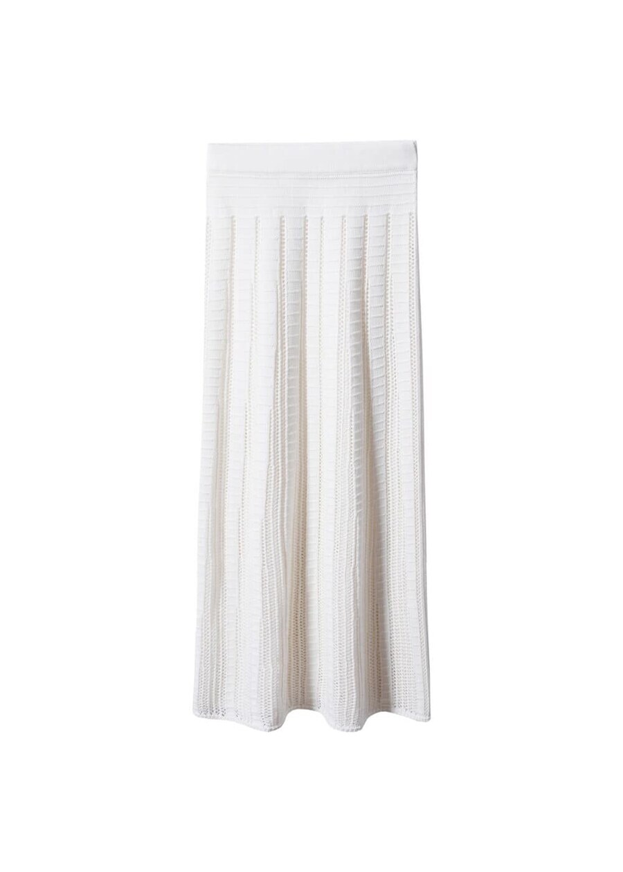 

Юбка макси MANGO Skirt Santorin, натуральный белый