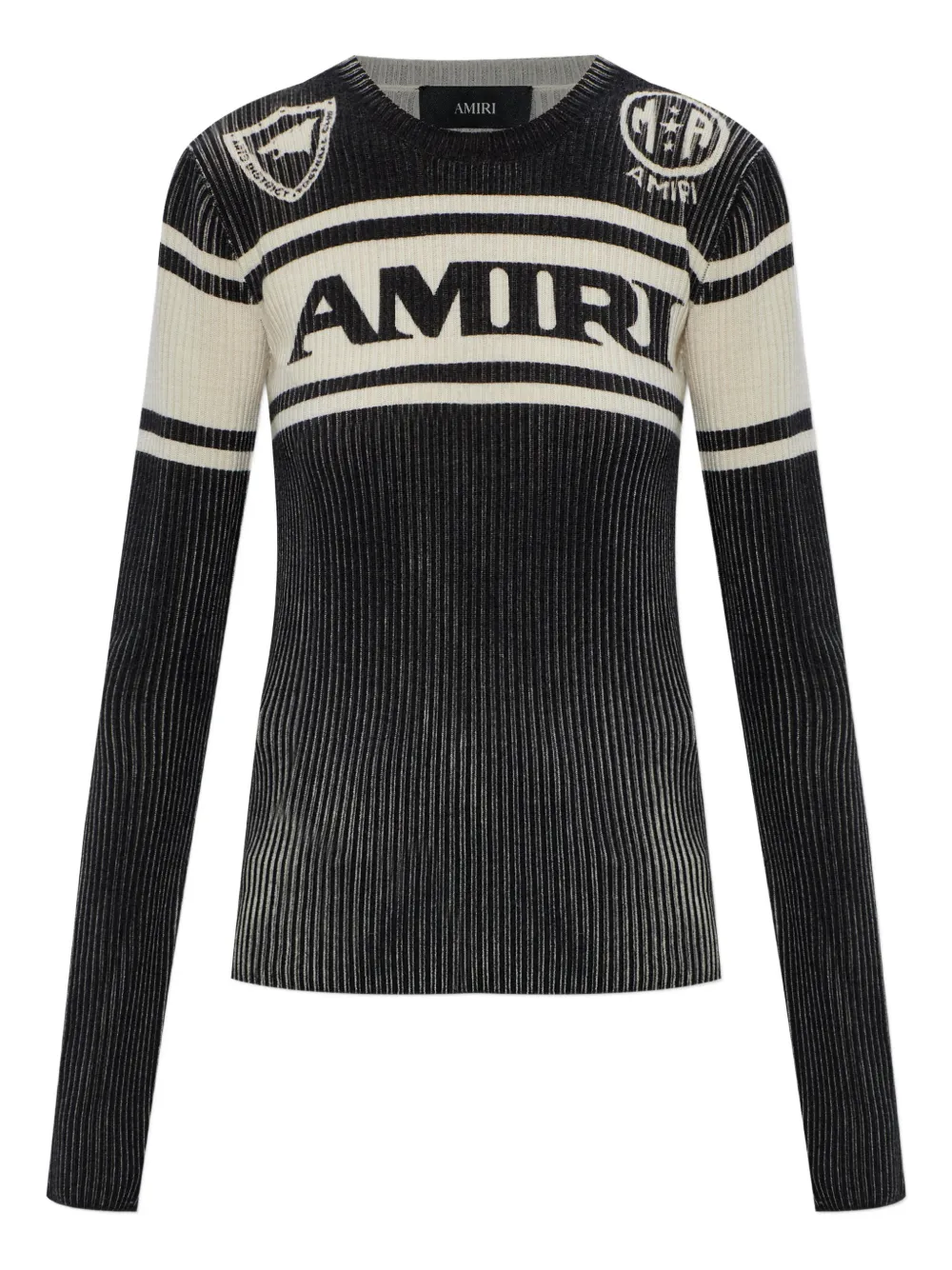 

Футболка с круглым вырезом и логотипом Amiri, черный