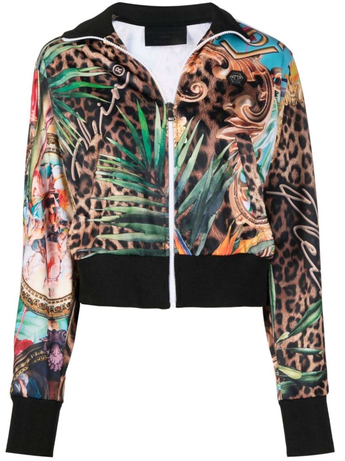 

Philipp Plein куртка с принтом Baroque Flowers, черный
