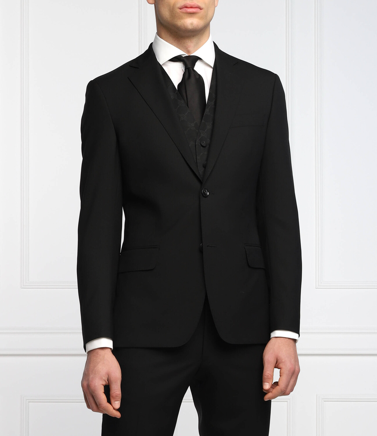 

Шерстяная куртка Oscar Jacobson elegante edmund slim fit, черный