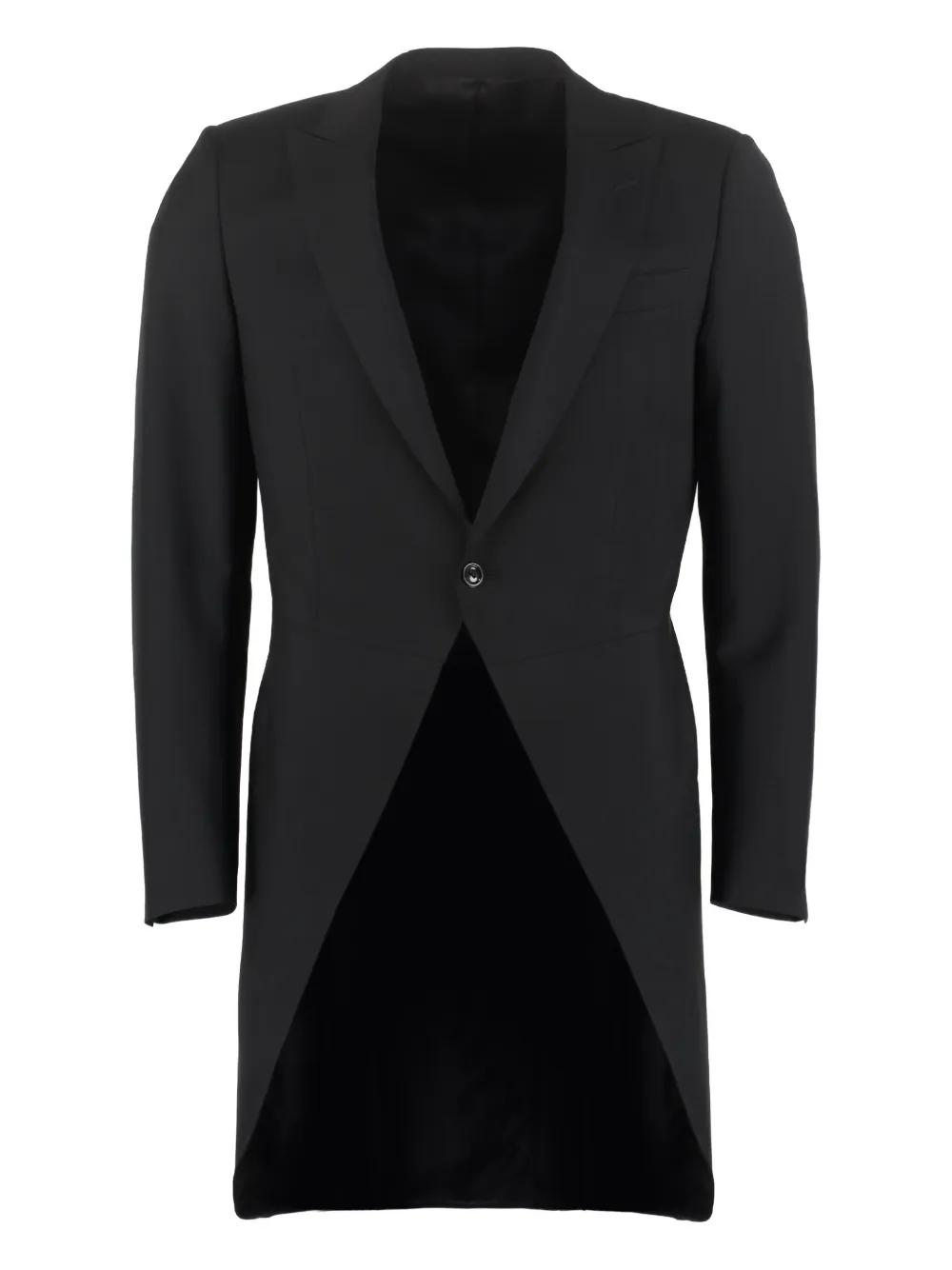 

Однобортный пиджак с длинными рукавами Canali, черный