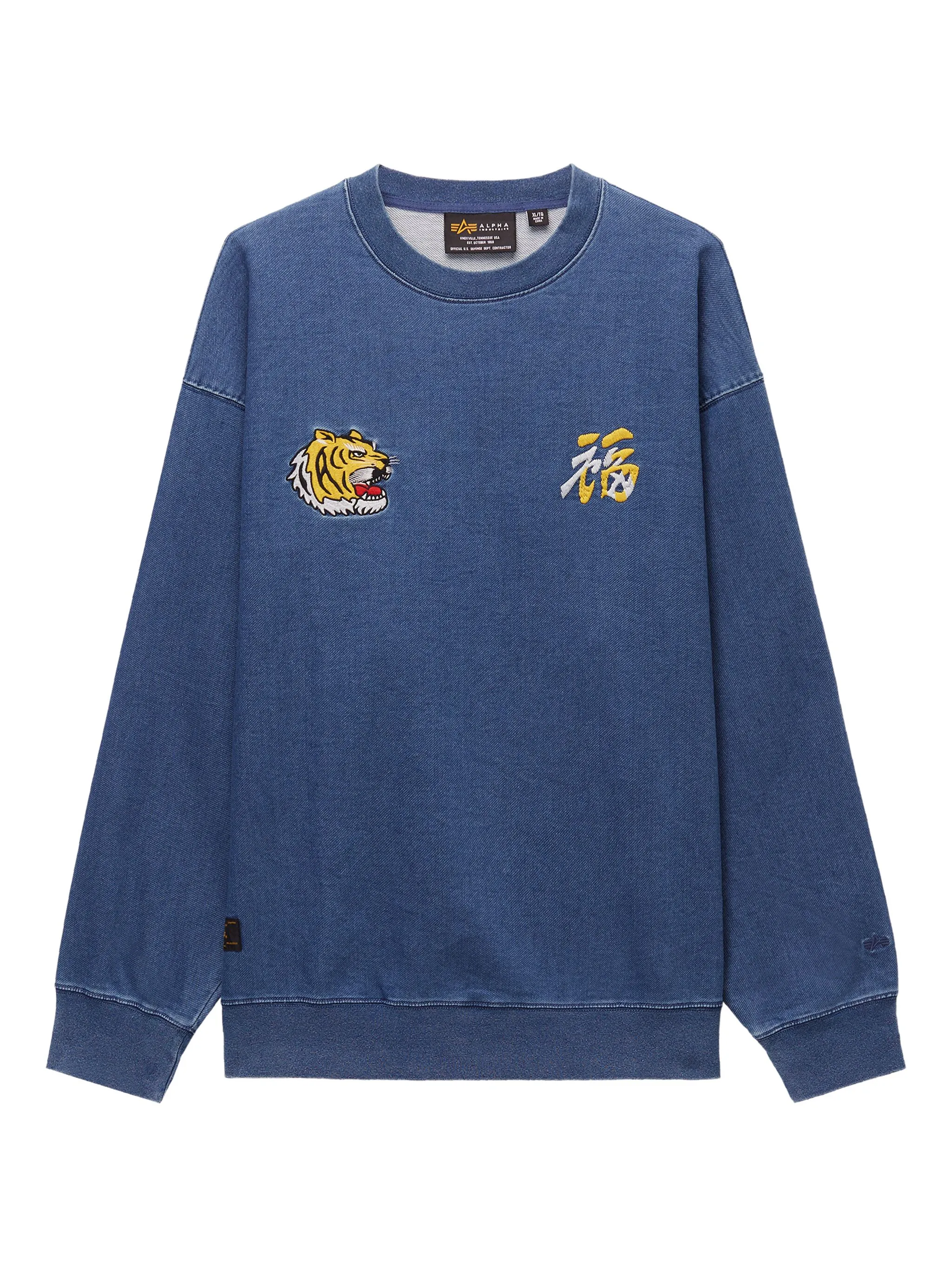 

Толстовка с вышивкой Alpha Industries, синий