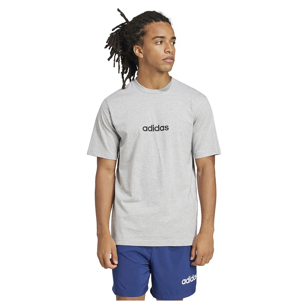 

Футболка с коротким рукавом adidas Essentials Linear Single Jersey, серый