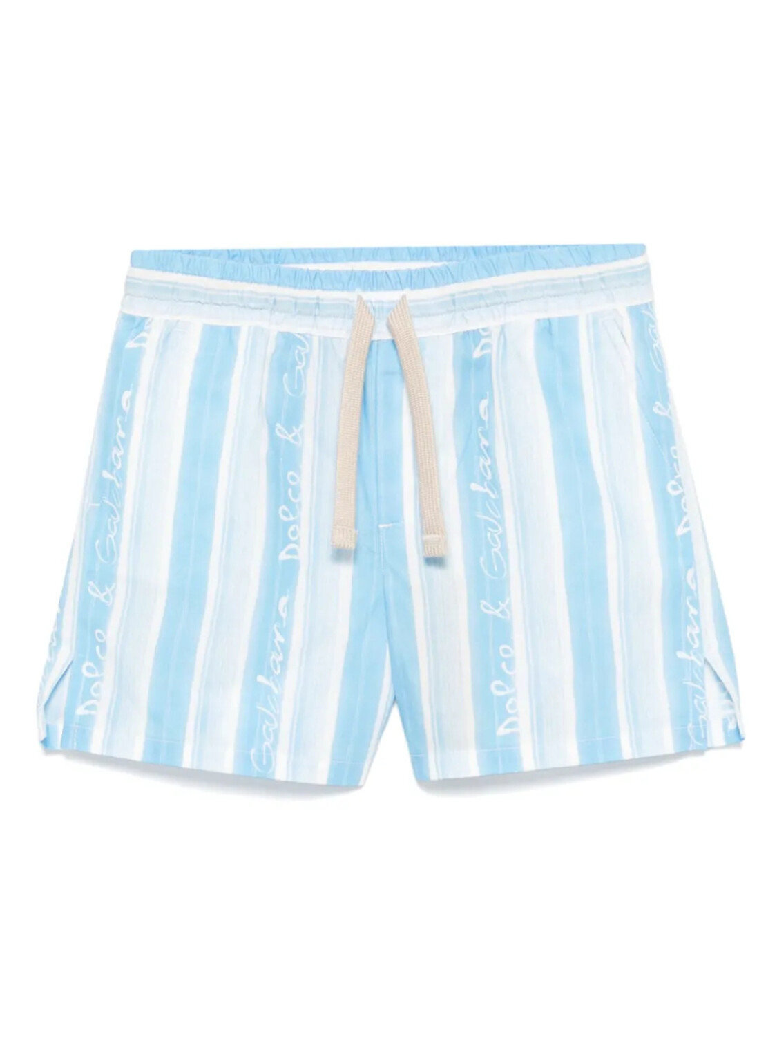 

Dolce & Gabbana Kids поплиновые шорты в полоску, синий